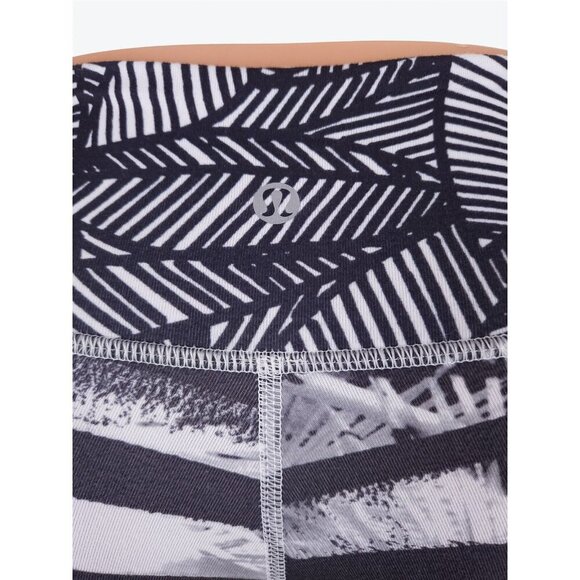 Lululemon Wunder Under Crop II *Full-On Luon 4 Shady Palms Banana Leaf Gingham - Picture 11 of 11